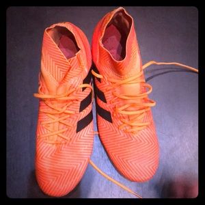 Adidas Nemesis orange soccer cleats
